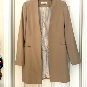 Calvin Klein beige long blazer